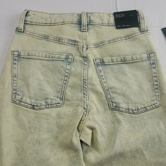 Wild Fable Women's 00 Light Green Acid Wash Jeans - Picture 9 of 16